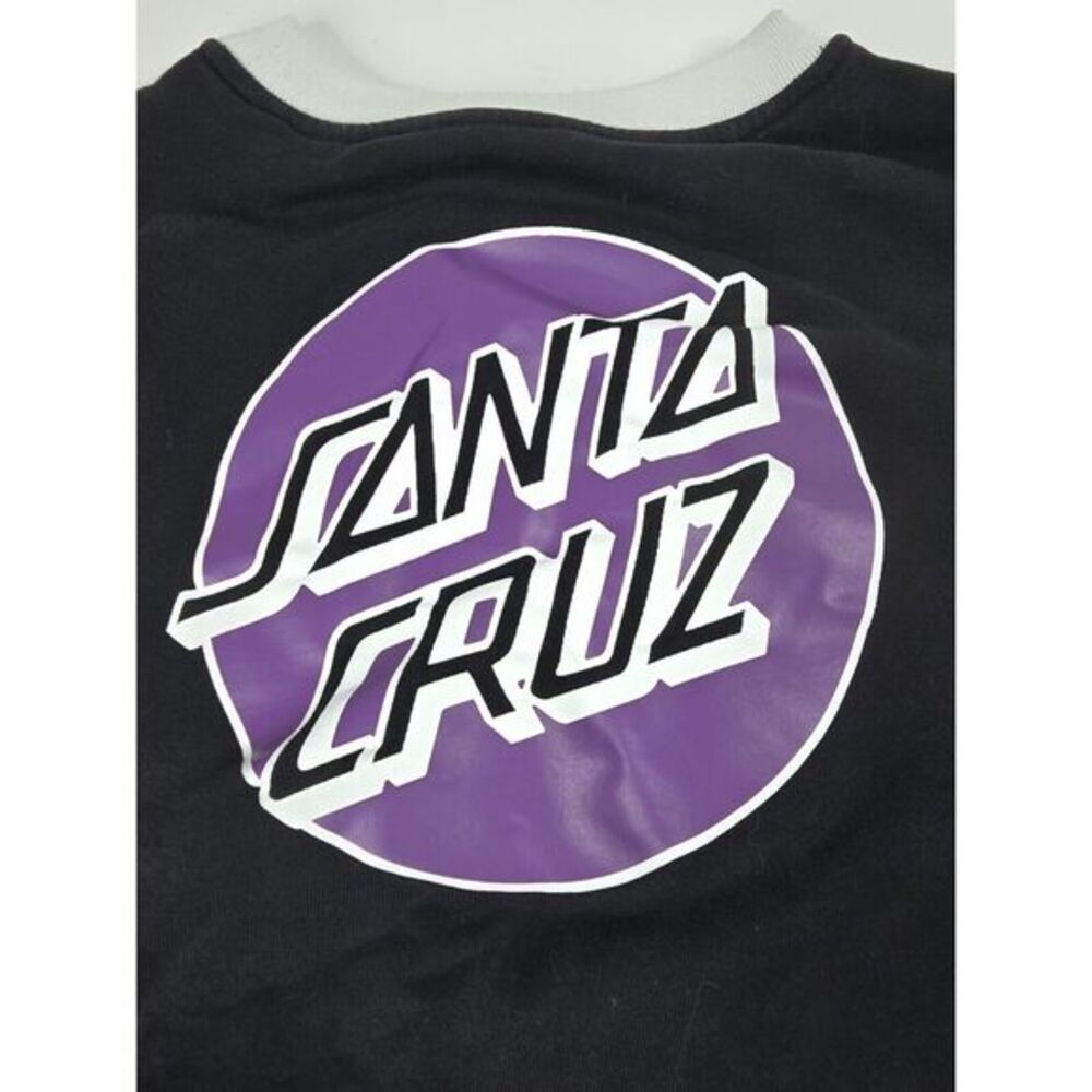 Santa Cruz Women Sweatshirt S Small Cropped Logo Embroidered Skateboard Cali